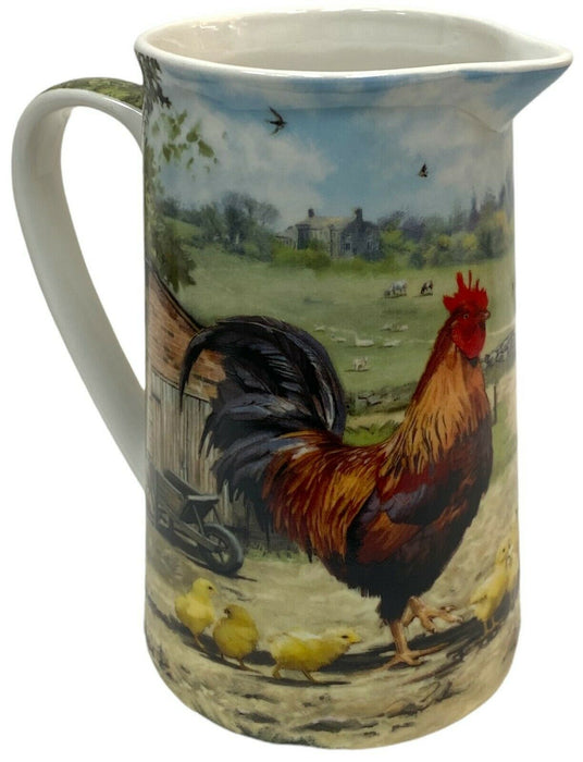 Fine China Milk Jug Leonardo Collection Cockerel & Hen Tea Coffee Jug 600ml