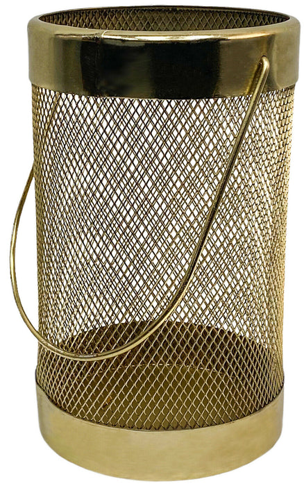 LARGE Lantern Candle Holder Pillar Candle Gold Indoor Outdoor Tealight Holder