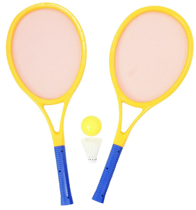 Giant Tennis Set Jumbo Soft Tennis Set. Ball Shuttlecock & 2 Bats Beach Toys