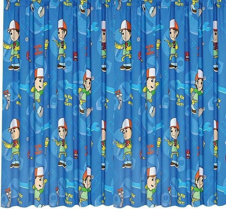 Handy Manny Curtains Childrens Bedroom Playhouse Disney Blue Kids Curtain Set