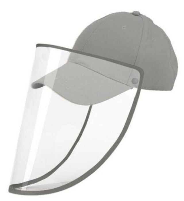 Adults Baseball Cap With Detachable Visor Face Visor On Cap