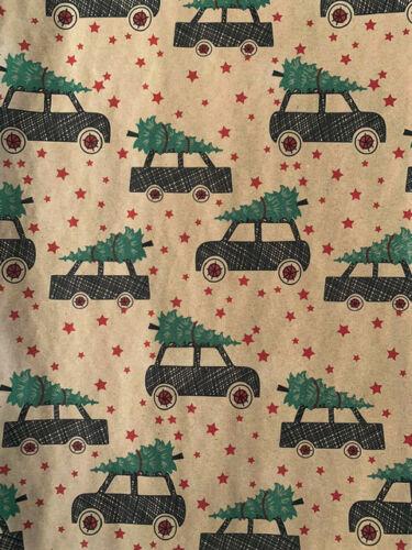 Christmas Wrapping Paper 6 Rolls 12m Of Christmas Car & Tree Design Gift Wrap